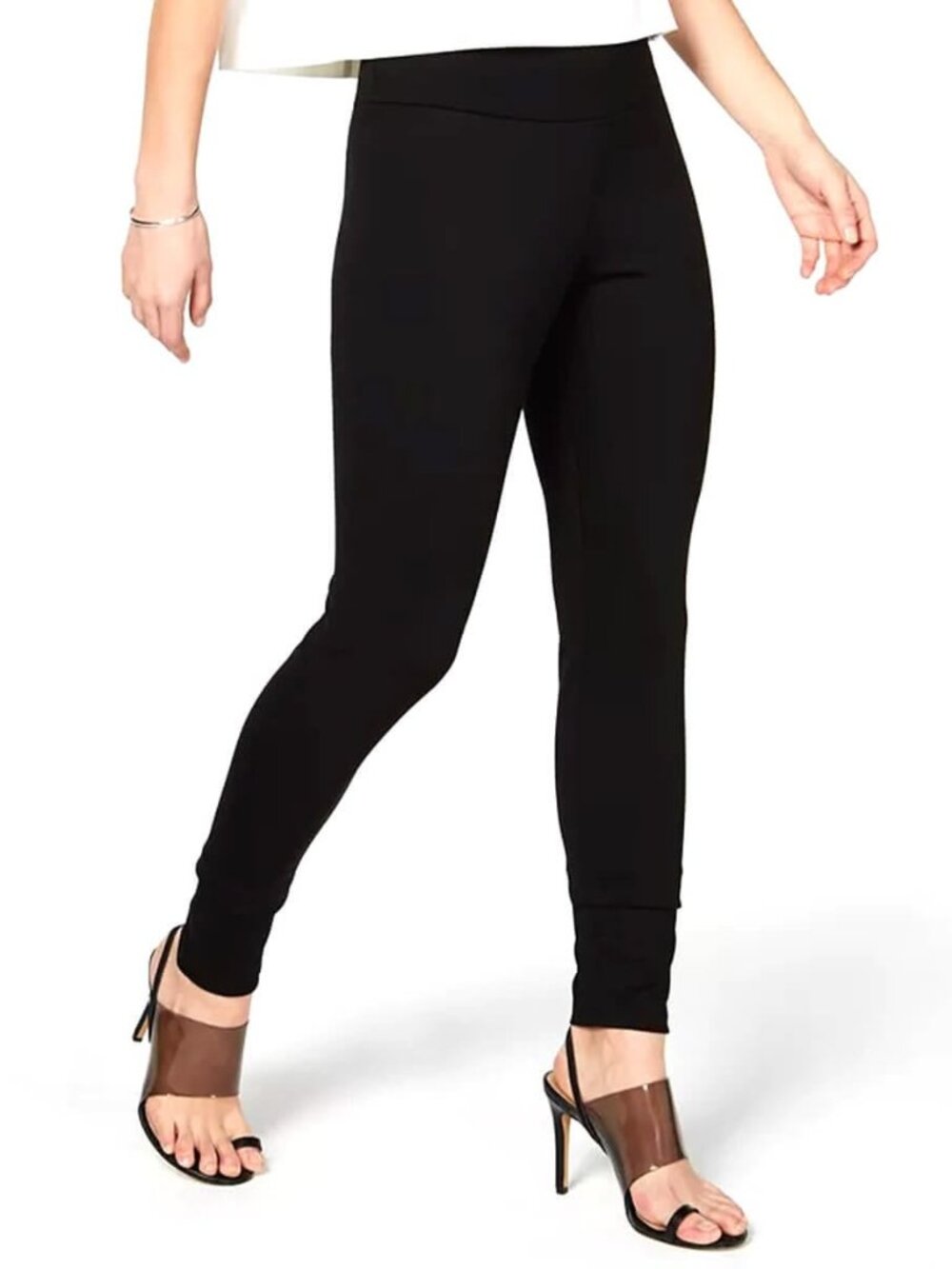 INC International Concepts High Waist Shaping Skinny Leggings - Black - Size 10